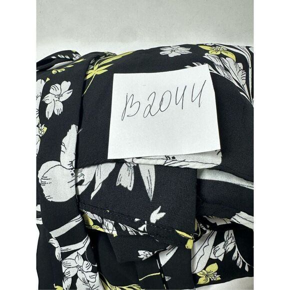 WORTHINGTON BOHEMIAN WRAP DRESS BLACK WHITE  FLUTTER SLEEVES TIE BELT SIZE XL - Picture 16 of 16